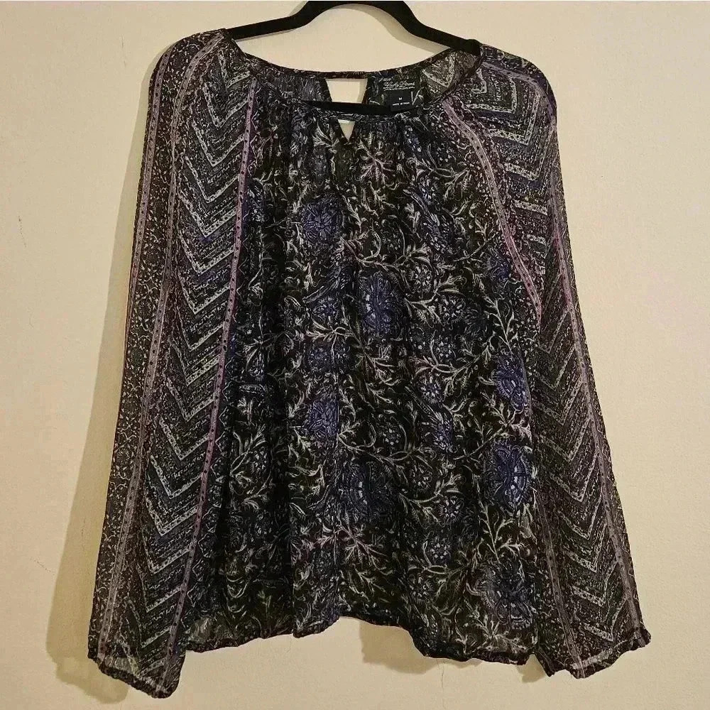 Lucky Brand Semi Sheer Blouse